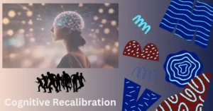 Abstract human profile with neural network and silhouettes symbolising cognitive recalibration and collective behavioural shifts.